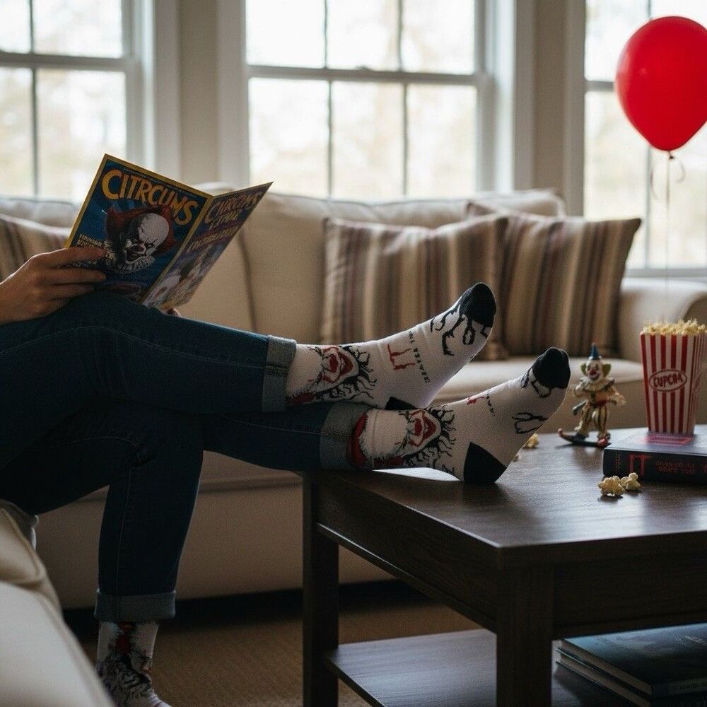 Horror Socks Set (2 Pairs): Pennywise IT Chapter 2 + Stranger Things | Unisex - Picture 6 of 8
